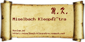 Miselbach Kleopátra névjegykártya